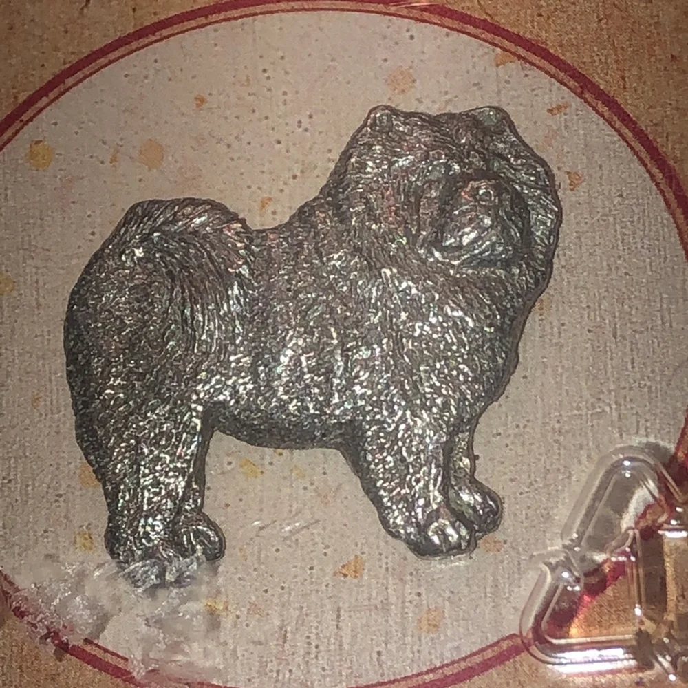 Wildlife Collection Chow Dog Vintage Pewter Brooch Pin